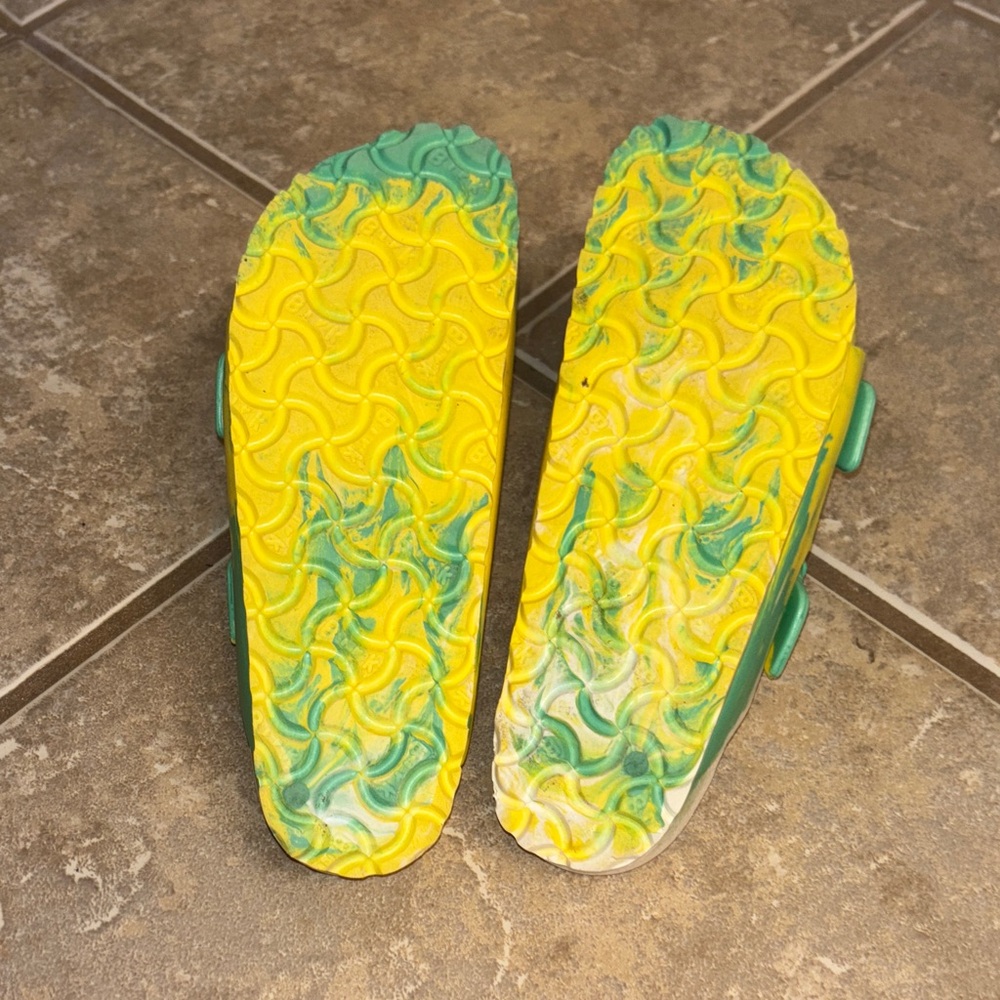 Birkenstock Arizona EVA Sandals in Green and Yellow 36 5 5.5 - Picture 6 of 7
